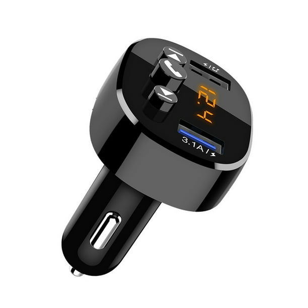 5V/3A and 5V/2.4A Wireless car Bluetooth FM Transmitter Bluetooth car Adapter MP3 Player 2 USB Fast Charging Ports Upgrade Noise Reduction Microphone Support SD Card USB Flash Drive 5V/3A and 5V/2.4A Wireless car Bluetooth FM Transmitter Bluetooth car Adapter MP3 Player 2 USB Fast Charging Ports Upgrade Noise Reduction Microphone Support SD Card USB Flash Drive